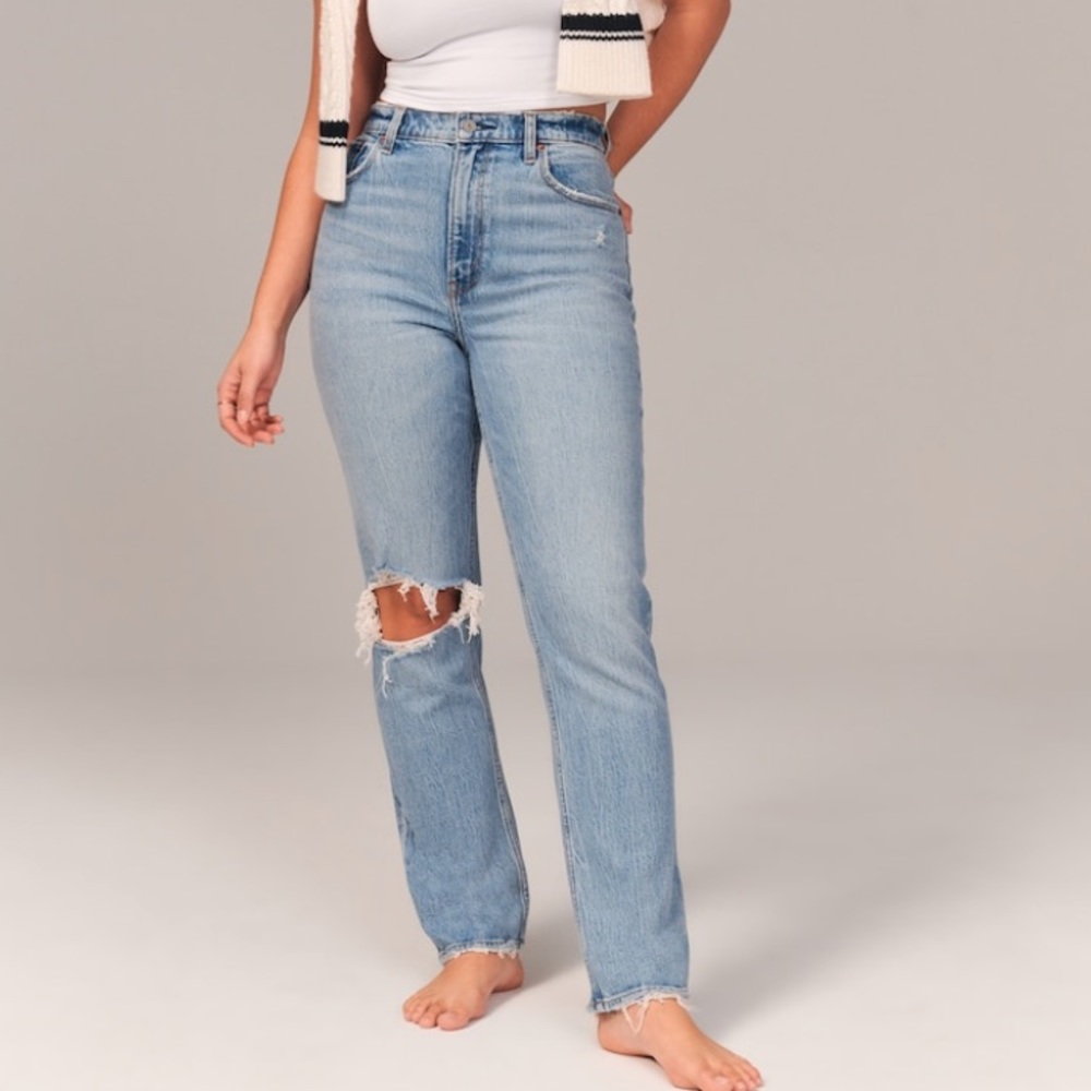Abercrombie 90s Straight Ultra High Rise Curve Love jeans